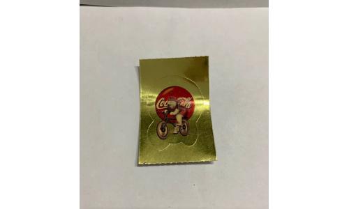 Coca Cola Mini Mania Adesivo Dourado Ciclismo